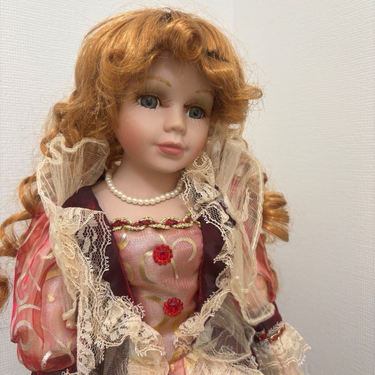 アンティーク ビスクドール 西洋人形 Doll ピンクドレス 40cm アンティーク ビスクドール 西洋人形 Doll ピンクドレス 40cm