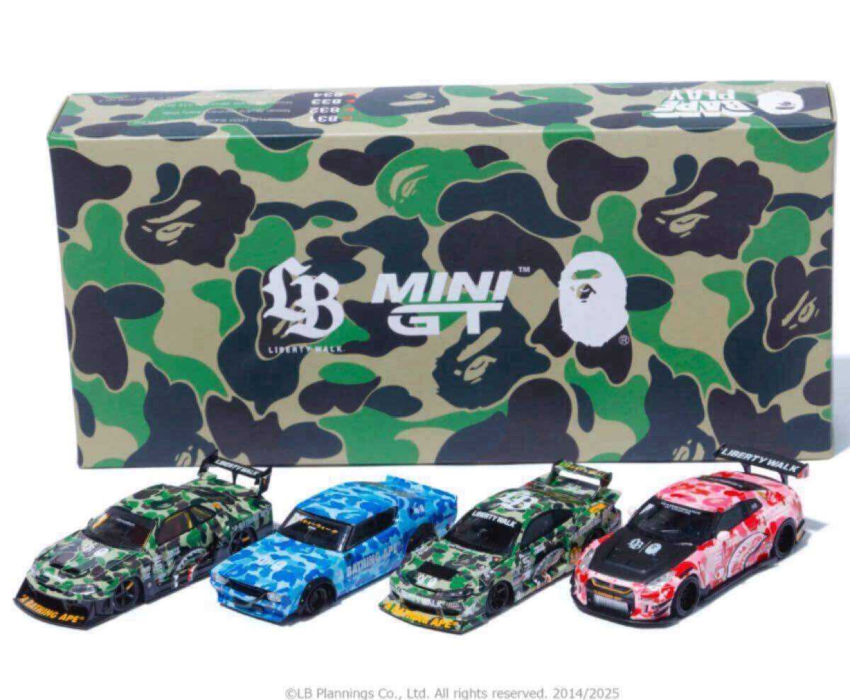 新品 BAPE x LBWK NISSAN 1/64 4PCS SET Ape ベイプ Liberty 新品 BAPE x LBWK NISSAN 1/64 4PCS SET Ape ベイプ Liberty