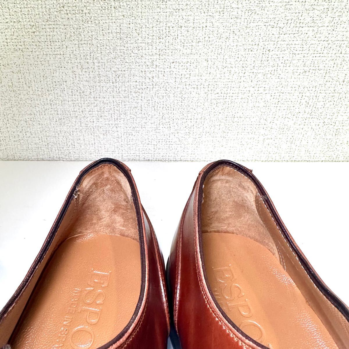 即決/未使用 ESPOIR ホールカット レザーシューズ 8 26 0cm 相当 即決/未使用 ESPOIR ホールカット レザーシューズ 8 26 0cm 相当