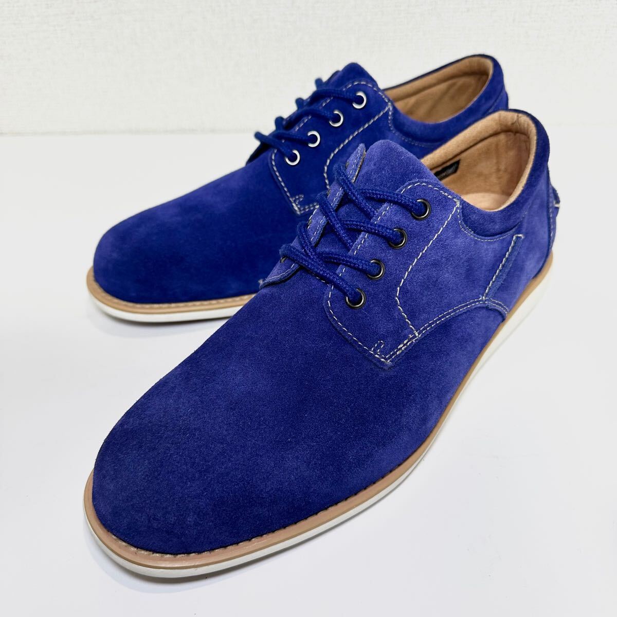 即決/未使用 Hawkins ホーキンス TRAVELLER ICE TECH HL82002 ブルー系 25.5cm/メンズ/革靴/紳士靴/カジュアル/外羽根 TRAVELLER 防滑