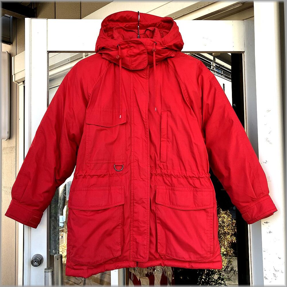 ★Eddie Bauer エディーバウアー　80s 黒タグ　レディース　フード付　ダウンジャケット★検 ビンテージ 70s 90s アウトドア アメリカ 古著