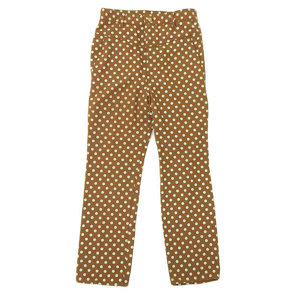 メルシーボークー mercibeaucoup 水玉 プリント パンツ レディース 茶 size1 [D00993]