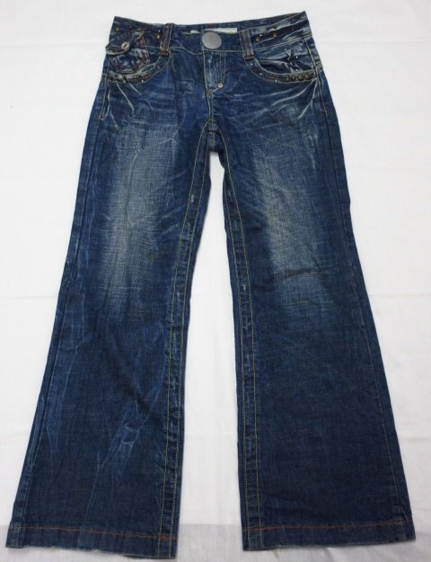 y6187 RED PEPEPR ブーツカットデニム インディゴ スタッズ サイズ26 フレアデニム レッドペッパー90年代 90s