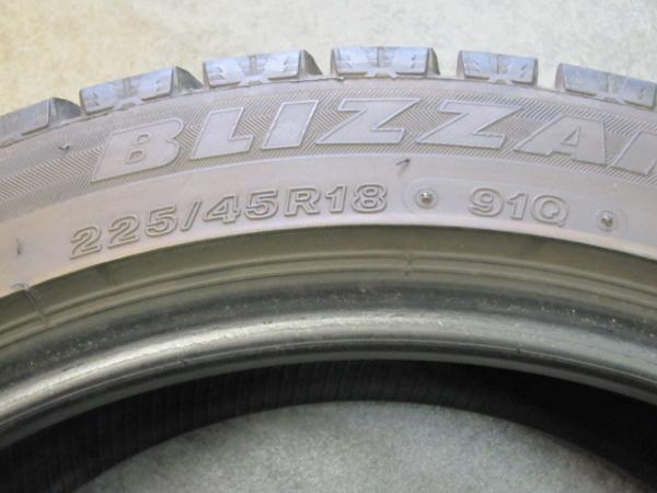 [4 шт. комплект ] глубокий паз BRIDGESTONE BLIZZAK[225/45R18 91Q] Crown Levorg Jade A Class Odyssey Mark X Prius α