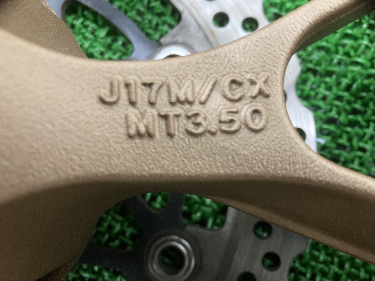 ZRX1200daeg переднее колесо золотой 0046 Kawasaki оригинальный б/у мотоцикл детали ZRT20D DAEG ограниченная модель Gold 17x3.50 техосмотр "shaken" Genuine