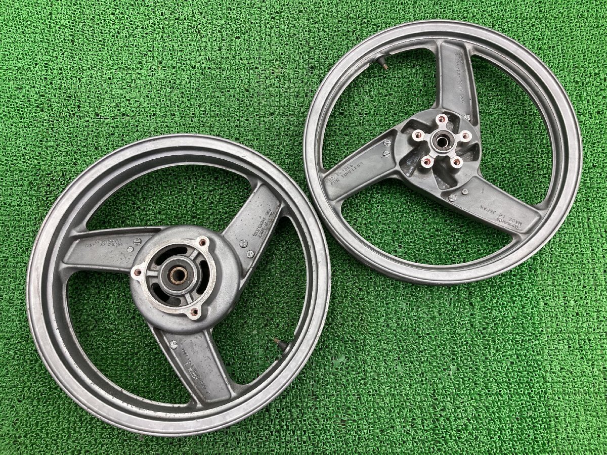 ZZ-R250 ホイール 前后 F-1266/R-1267 カワサキ 純正 中古 バイク 部品 EX250H F-1266 R-1267 ZZR250 セット 曲がり無し 車検 Genuine