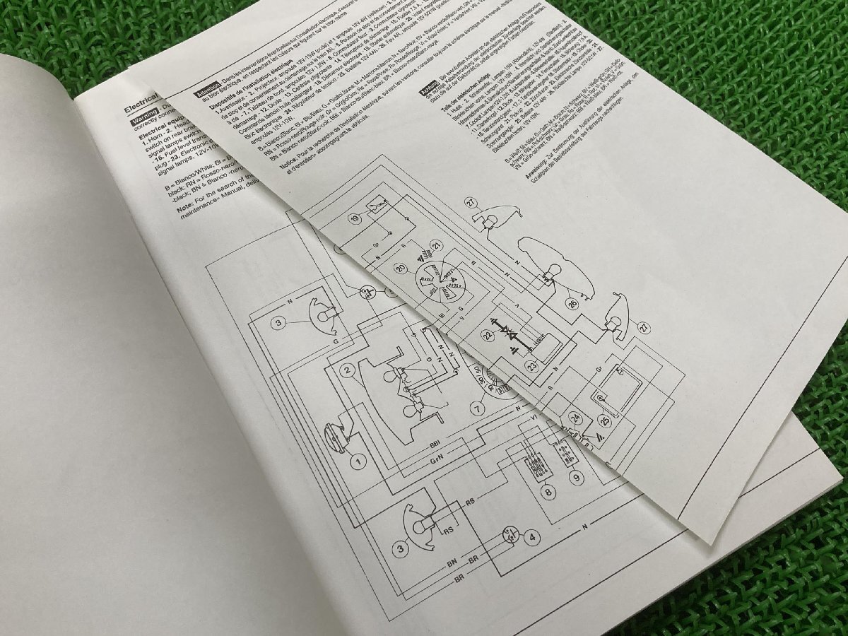Typhoon руководство по обслуживанию Piaggio стандартный б/у мотоцикл сервисная книжка схема проводки есть PIAGGIO сервис стойка manual техосмотр "shaken" обслуживание информация