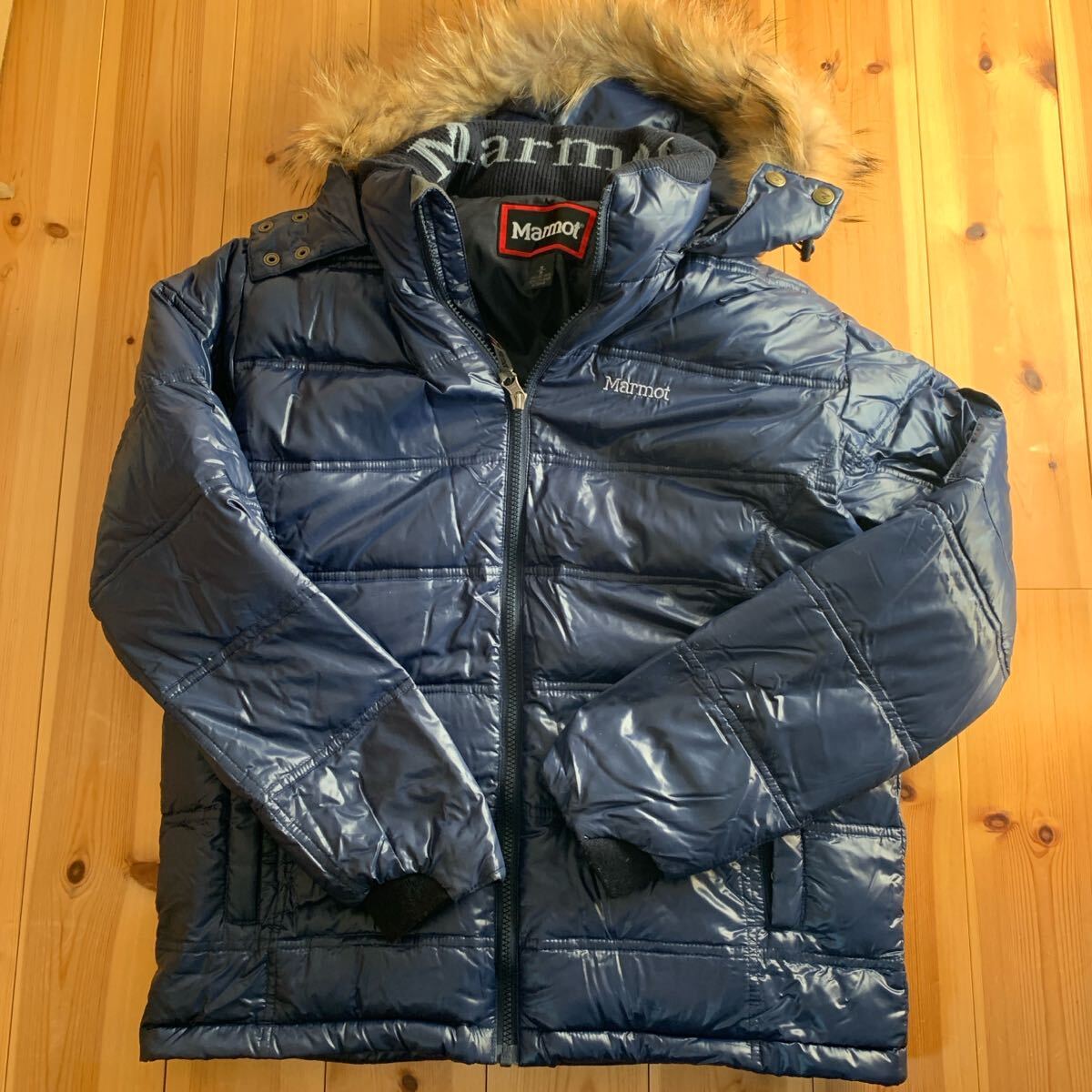Y38 Marmot ネイビー ダウンジャケット Mサイズ マーモット ダウン