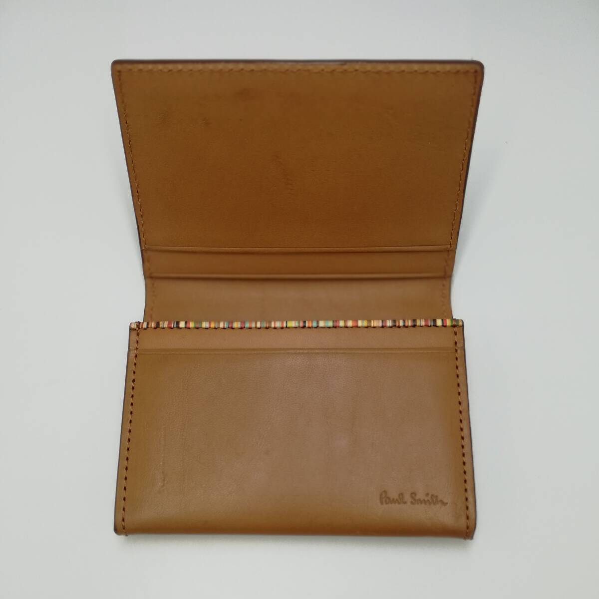 ポールスミス　Paul Smith　カードケース　ブラウン　スムースレザー【中古品】