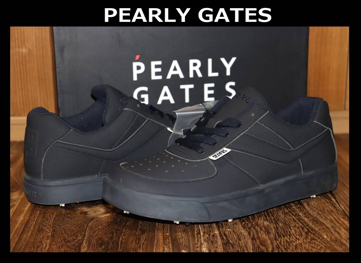 送料無料 特価即決【未使用】 PEARLY GATES ★ ローカットソフトスパイク ゴルフシューズ (27cm) ★ パーリーゲイツ 税込定価2万8600円 併