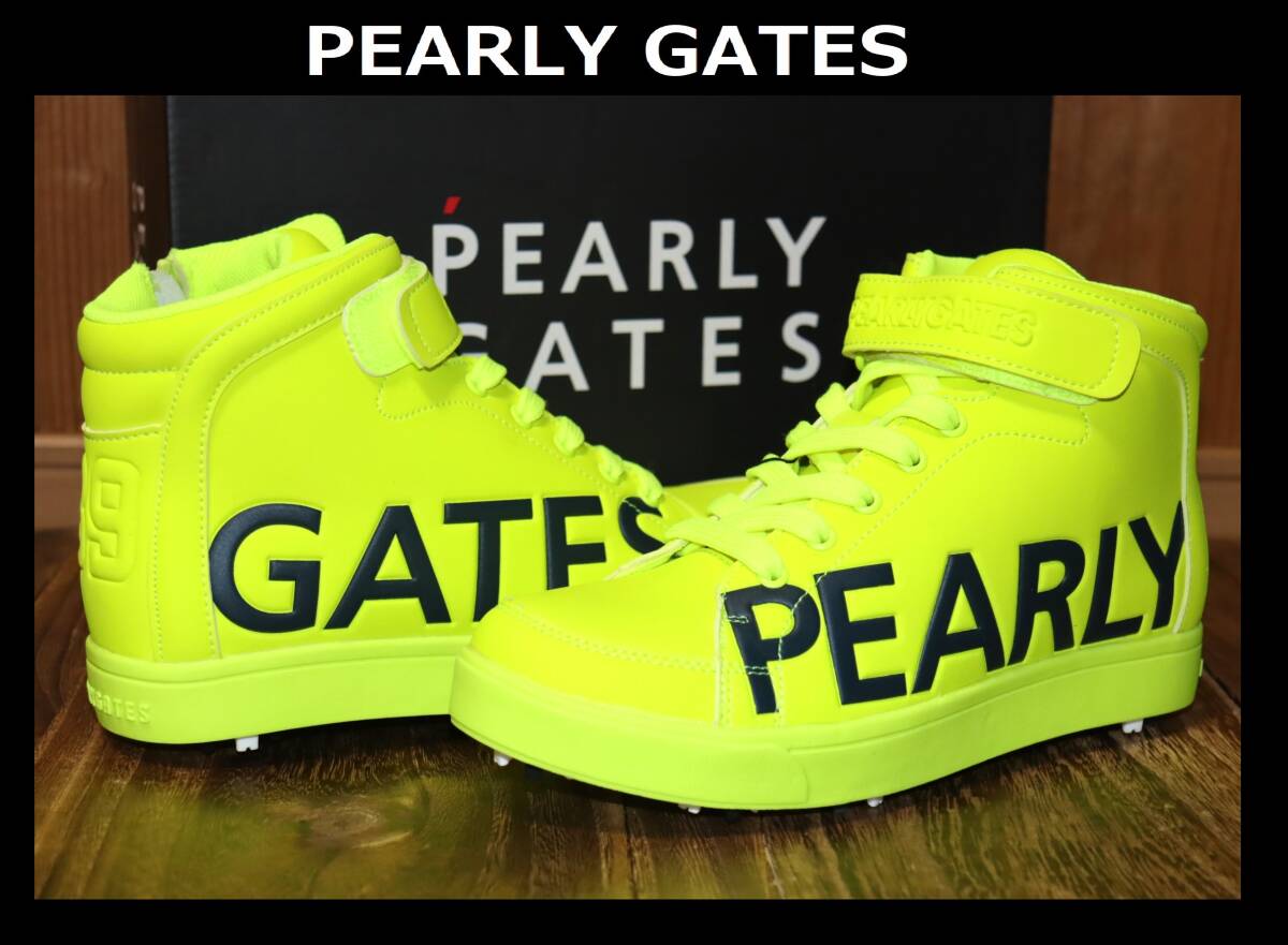 送料無料】新品 PEARLY GATES ロゴ ミドルカット ゴルフシューズ 送料無料】新品 PEARLY GATES ロゴ ミドルカット ゴルフシューズ