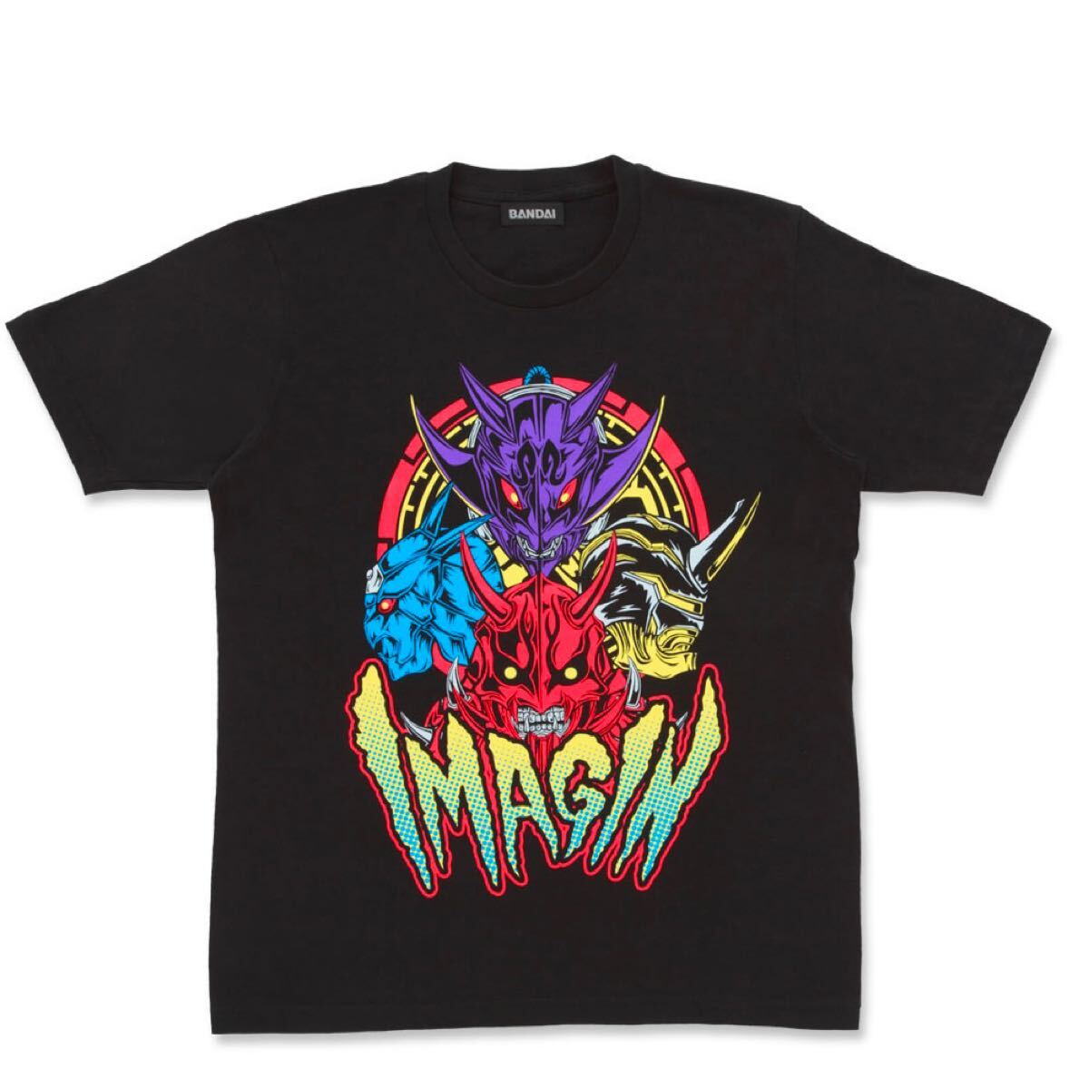 仮面ライダー電王 イマジン集合柄 Tシャツ MサイズSTUDIO696 プレミアムバンダイ 特撮 アパレル 黒