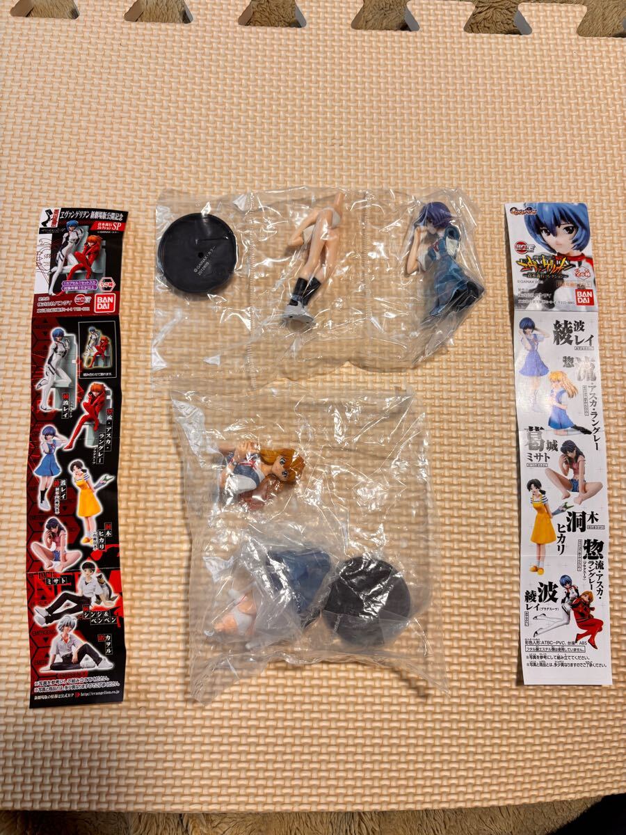 バンダイ　ガシャポン　エヴァンゲリオン　貞本義行コレクション　綾波レイ&惣流・アスカ・ラングレー　カプセル無し未開封品_画像1
