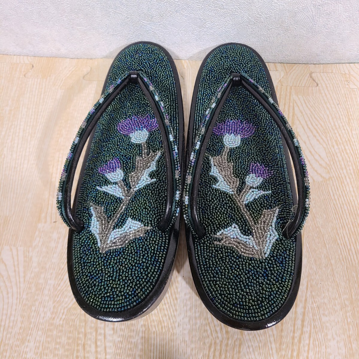 和装小物 草履 ぞうりビーズ加工