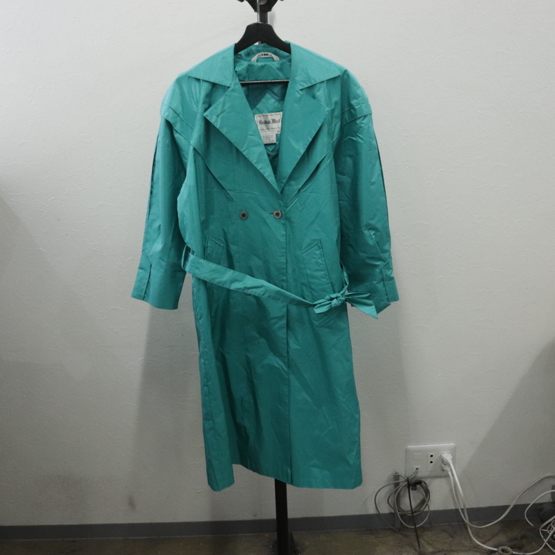 M131 80sビンテージ BRITISHMIST ナイロンコート■1980年代製 表記3サイズ グリーン アメカジ ストリート アンティーク 古着卸 激安 70s