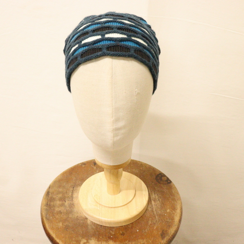 CAP171 90sビンテージ ニットキャップ□1990年代製 ネイビー 3D CAP171 90sビンテージ ニットキャップ□1990年代製 ネイビー 3D