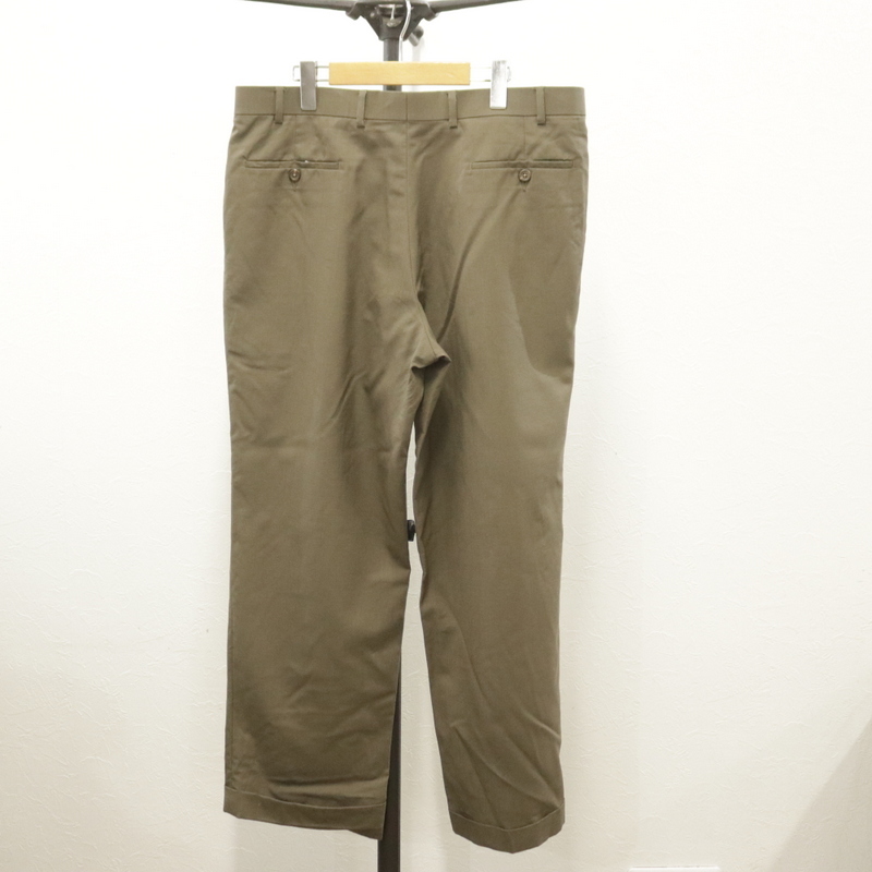 R104 2000年代制 LAUREN ラルフローレン スラックスパンツ■00s 表記36インチ レディース オリーブ 2タック ウール 古著 古著卸 オールド
