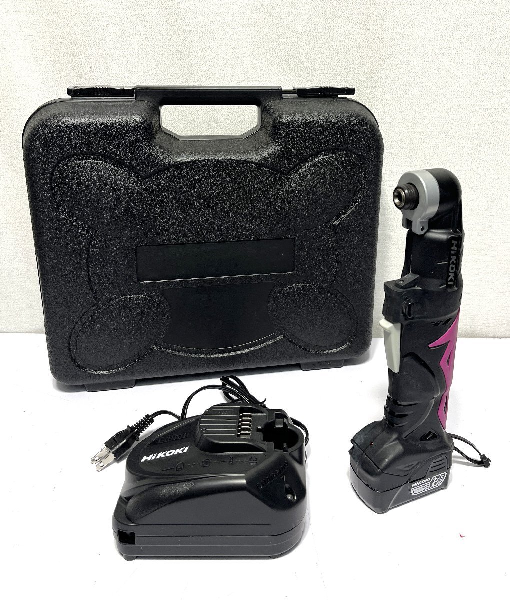 ▽HiKOKI ハイコーキ コードレスコーナインパクトドライバ WH100DCL 10.8V 3.0Ah 蓄電池×1個 充電器付き　中古▽012352