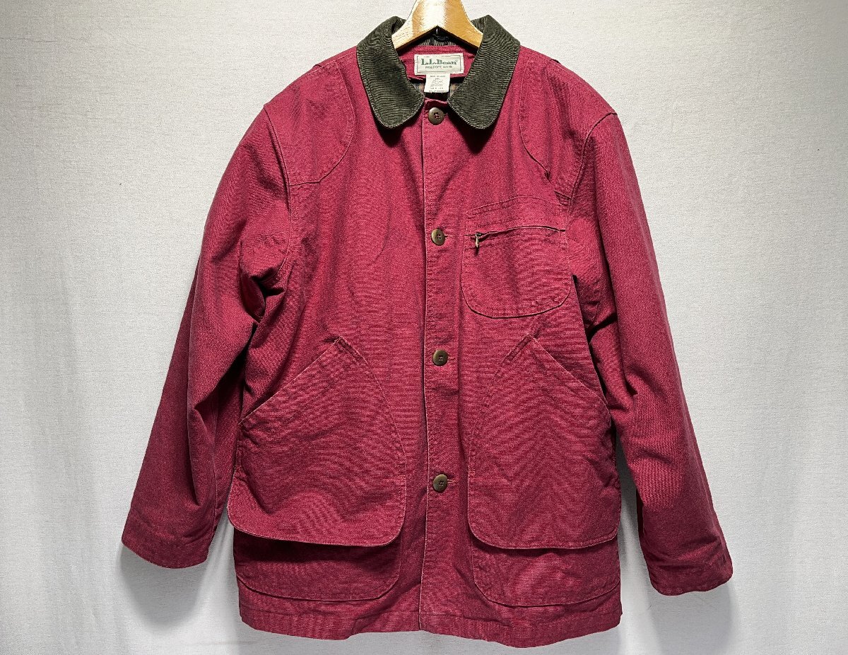 20-60代 人気ファッションブランド ▽L.L.Bean エルエルビーン サイズM ジャケット H147 100%コットン メンズ 中古▽012948 男性用