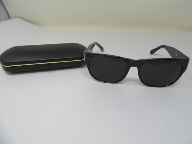 ◆SWANS　サングラス　黒×青　SV-G-7　社外ケース付　中古◆13783★