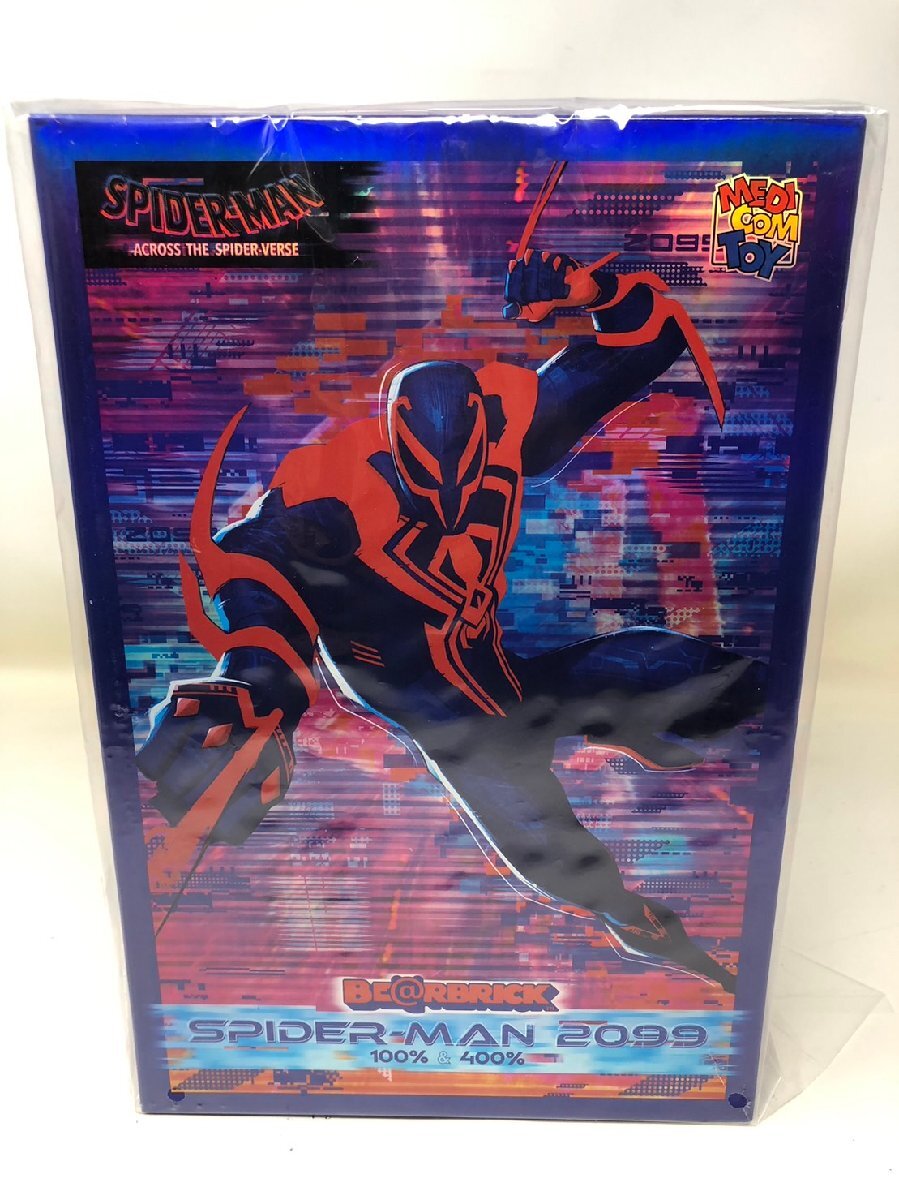 ◆未使用 未開封 BE@RBRICK SPIDER-MAN アクロス ベアブリック スパイダーマン 2099 100% & 400%◆10313