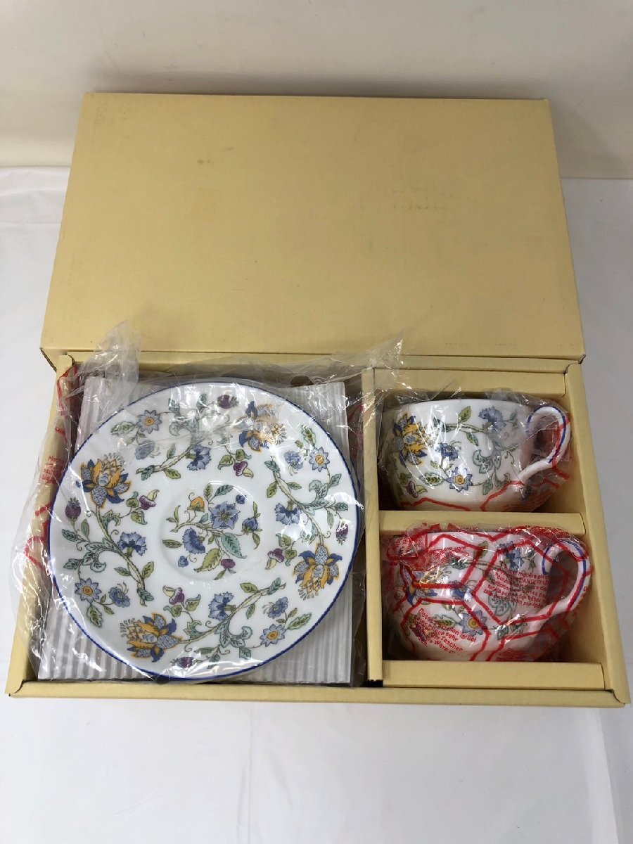 ◆未使用 保管品 MINTON ミントン HADDON HALL BLUE ハドンホールブルー カップ＆ソーサー 2客セット◆13818★
