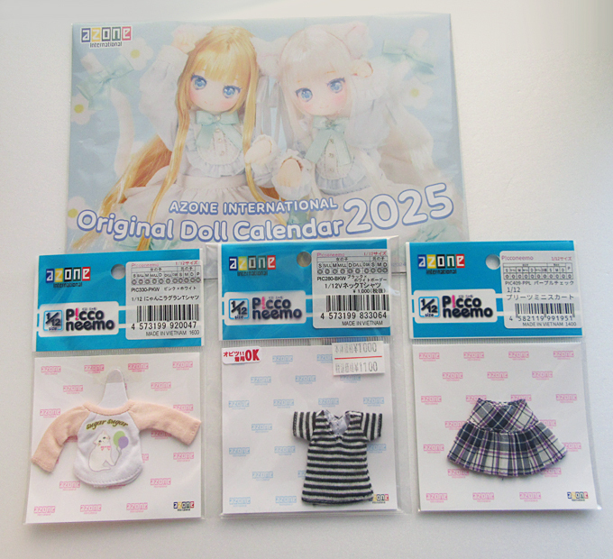 azone ◆ ピコニーモ 衣装　３着セット 1/12 スカート・Tシャツ　 リルフェアリー シュガーカップス sugarcups　Picconeemo　アゾン