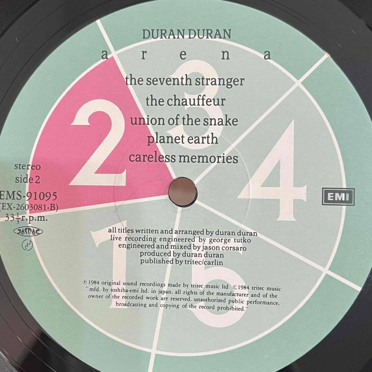 LP#NEWWAVE/Duran Duran/Arena/EMI EMS-91095/Japan Press 84 год Orig Obi obi Booklet буклет прекрасный товар прекрасный запись /te. Ran *te. Ran 