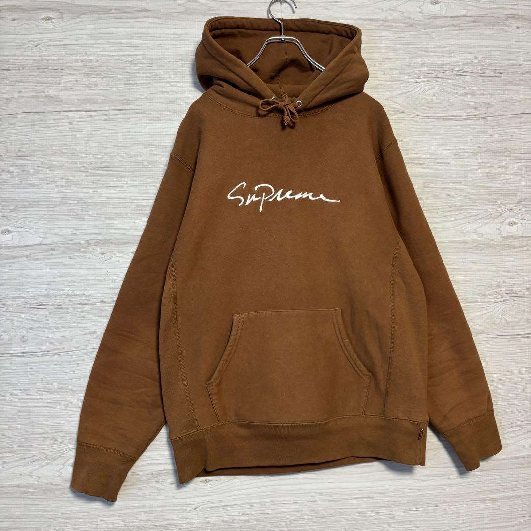 人気デザイン】Supreme シュプリーム パーカー Lサイズ 筆記体 人気デザイン】Supreme シュプリーム パーカー Lサイズ 筆記体