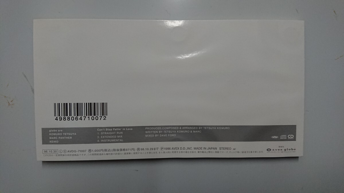 globe Can't Stop Fallin'in Love 8cmシングルCD_画像3