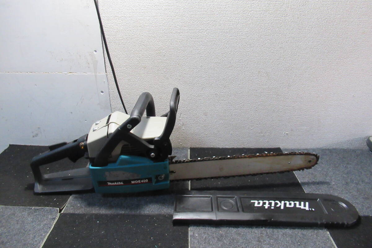 棚5.B12250 makita マキタ 400mm MDE400エンジン チェーンソー 現状品