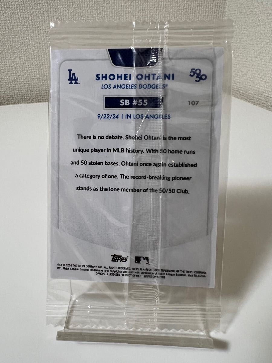 【極希少】2024 Topps 50/50 #107 SB #55 9.22.2024 SP SSP 55盜塁 大谷翔平 ドジャース Dodgers 未開封 パック 50-50