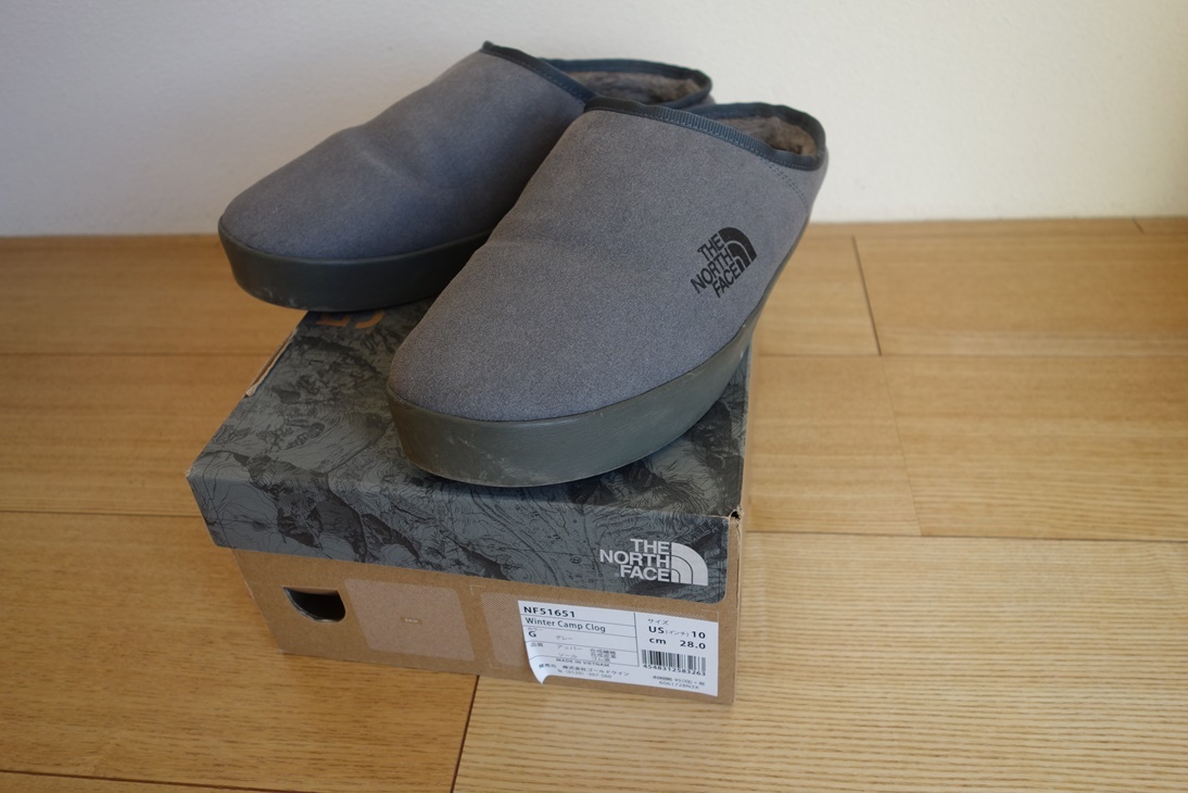 正規品 ノースフェイス ウィンターキャンプクロッグ グレー 28cm(US10)【NF51651】THE NORTH FACE アウトドア キャンプ ヌプシ ミュール