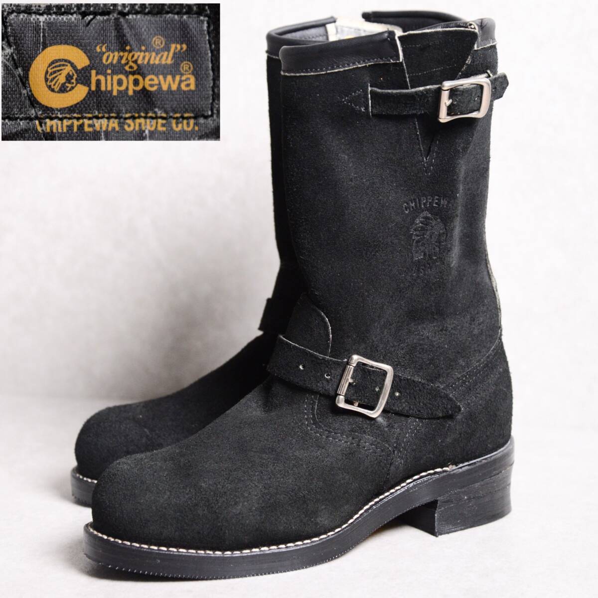 美品】【US8E】黒タグ チペワ CHIPPEWA 91069 スエード 美品】【US8E】黒タグ チペワ CHIPPEWA 91069 スエード