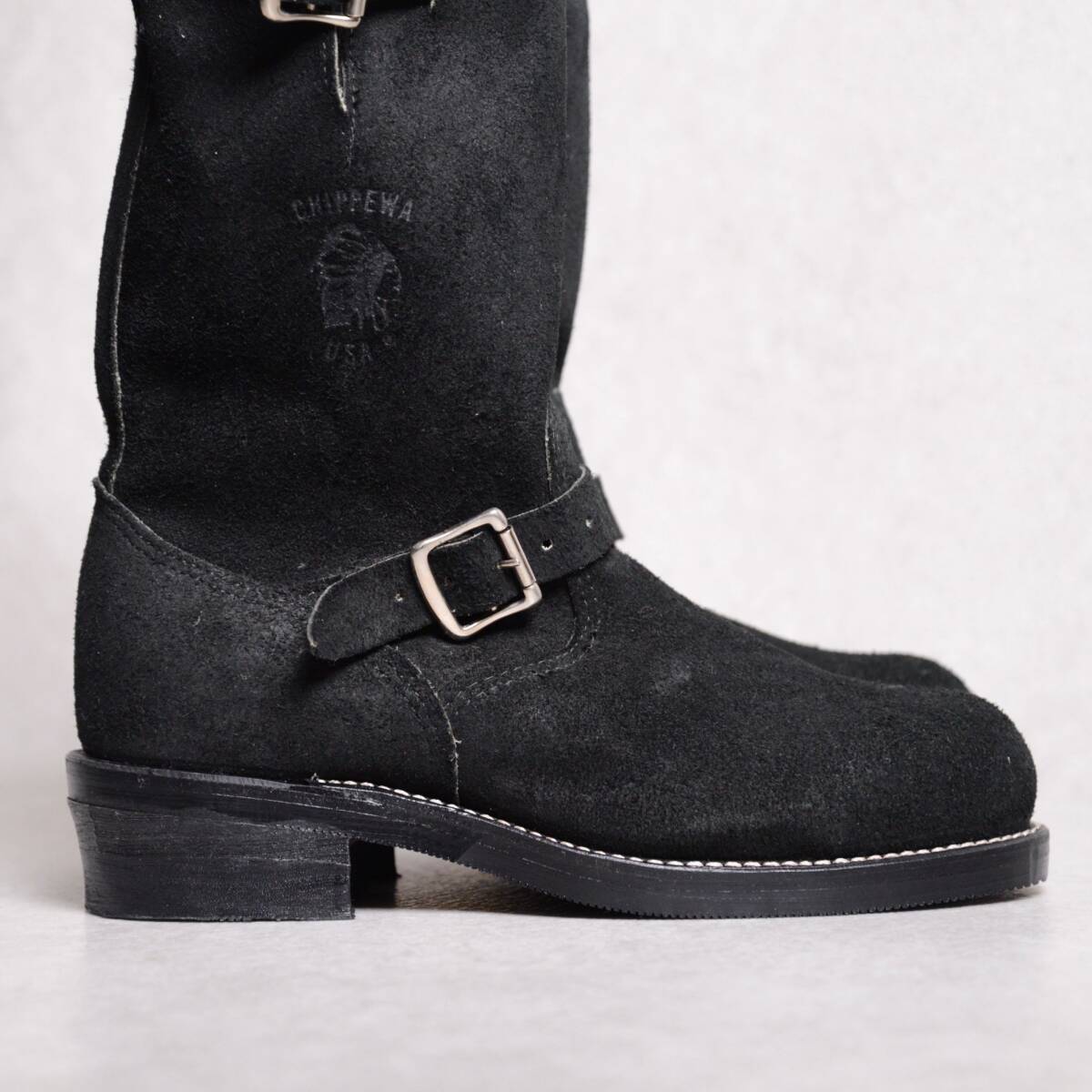 美品】【US8E】黒タグ チペワ CHIPPEWA 91069 スエード 美品】【US8E】黒タグ チペワ CHIPPEWA 91069 スエード