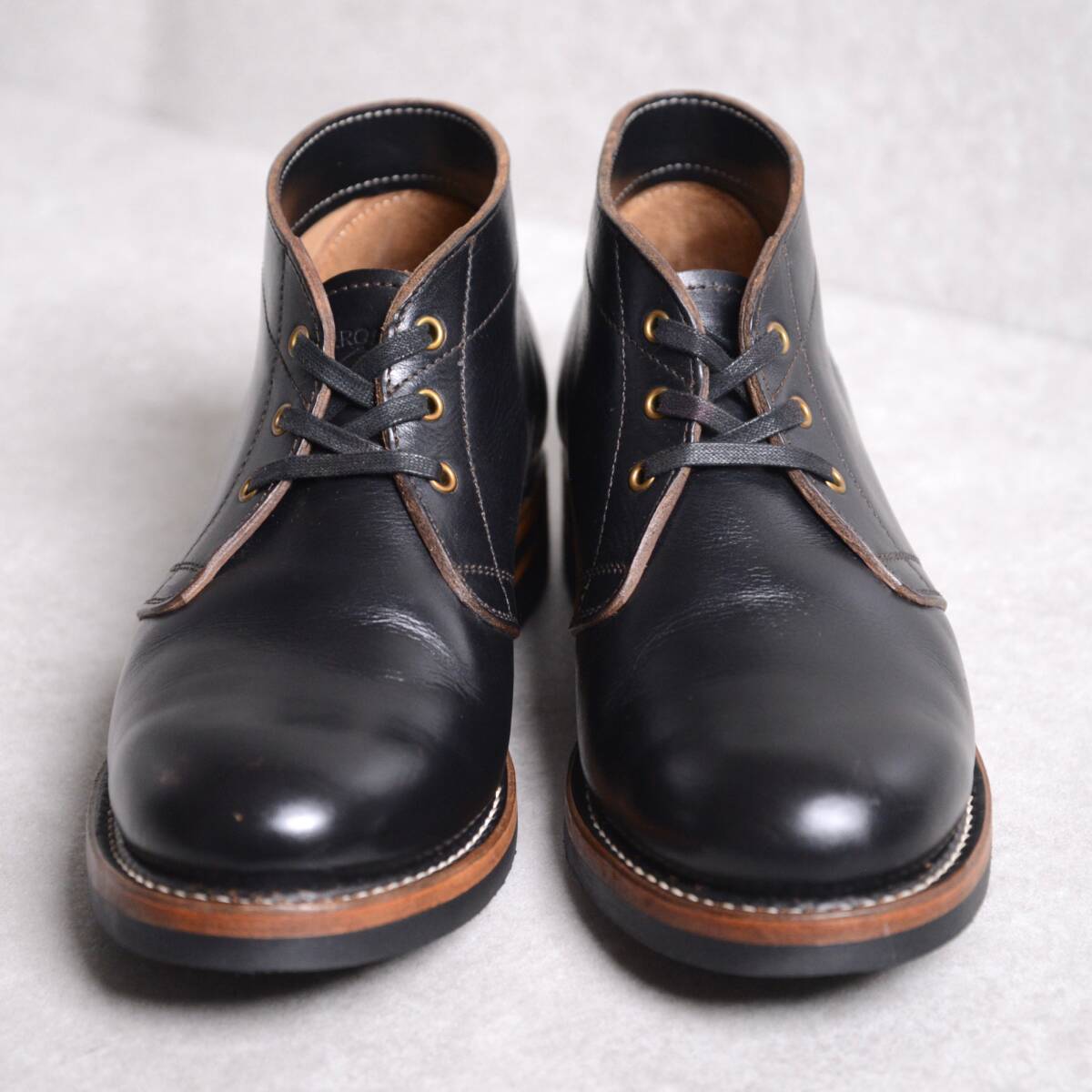 size8 5EE】【状態良好】茶芯 ゼローズ チャッカブーツ レザー size8 5EE】【状態良好】茶芯 ゼローズ チャッカブーツ レザー