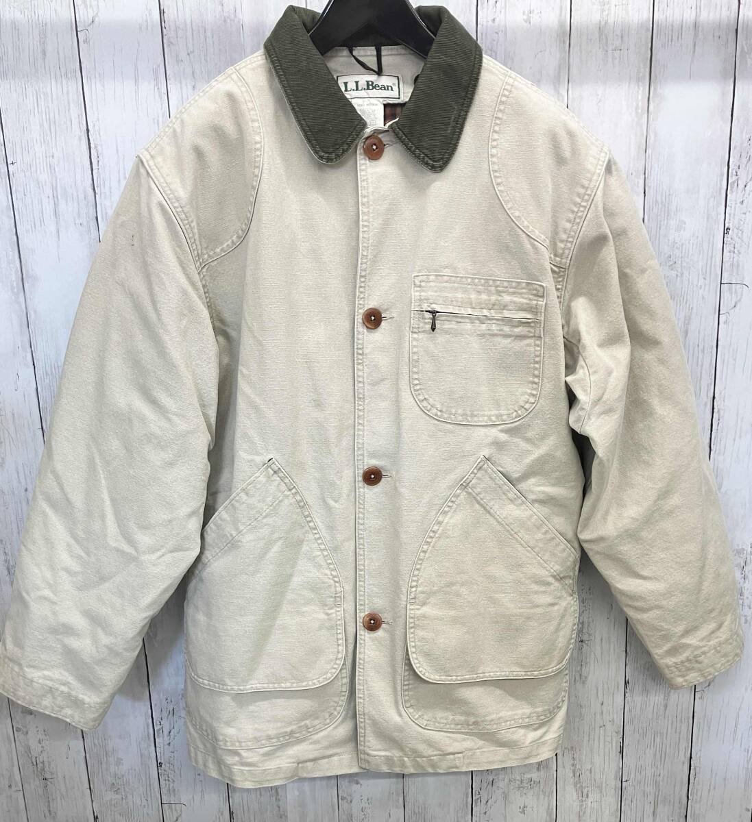 競売 エルエルビーン ダックハンティングジャケット L.L.Bean ライナー付き 古着 80s フィールドジャケット 男性用