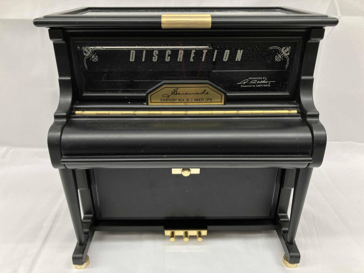 DISCRETION ディスクレーション ピアノ型オルゴール　小物ボックス DISCRETION ディスクレーション ピアノ型オルゴール 小物ボックス
