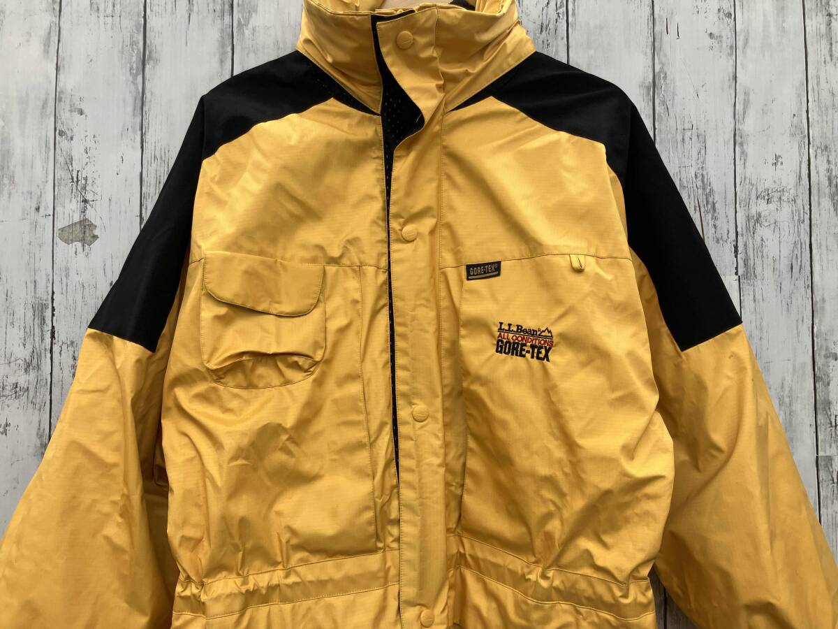 売上実績NO.1 コアテック エルエルビーン GORE-TEX L.L.BEAN ナイロンジャケット サイズL イエロー カラー 男性用