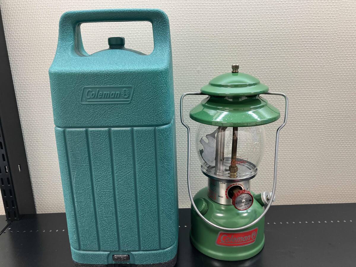Coleman 200B カエルカラー ランタン コールマン 1997年3月製 onemantle ケース付き キャンプ アウトドア 動作未確認