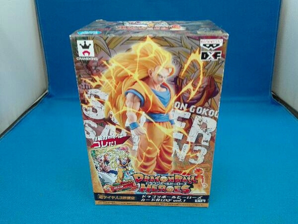 未開封品 箱傷み バンプレスト 孫悟空(超サイヤ人3) ドラゴンボールヒーローズ カード付 DXF vol.1 ドラゴンボールヒーローズ/DXF