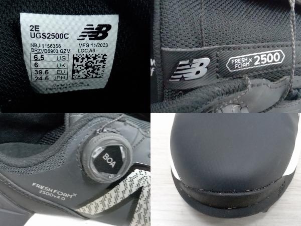 new balance UGS2500C スパイクレスシューズ 24.5cm ブラック ゴルフ