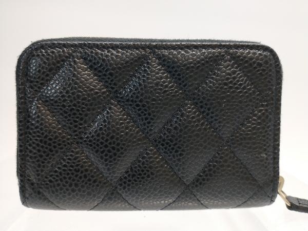 CHANEL シャネル コインケース キャビアスキン マトラッセ ココマーク ブラック クラシック ジップ コインパース 小銭入れ カード入れ 箱有