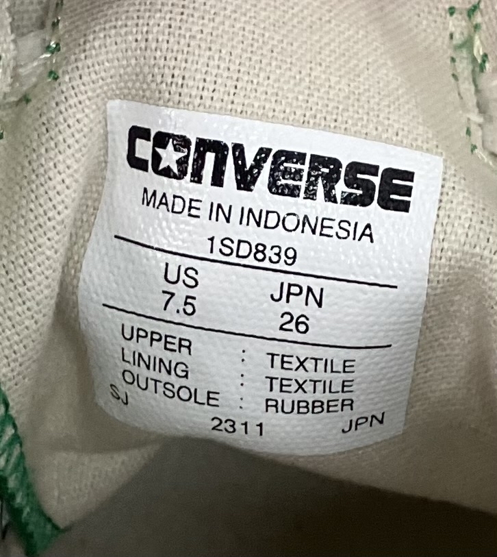 CONVERSE コンバース TREKWAVE トレックウェイブ グリーン サイズ26.0cm インドネシア製_画像6