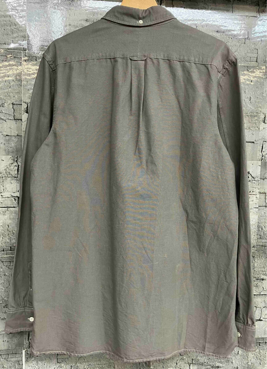 RRL RALPH LAUREN ダブルアールエル ラルフローレン 長袖シャツ コットンシャツ サイズL グルー 片ポケ