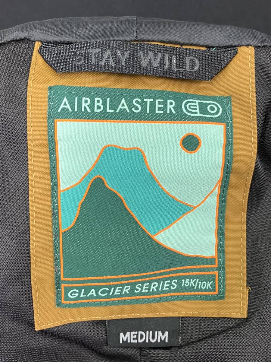 AIRBLASTER エアブラスター スノボ ウェア ビブパンツ 胸ポケット付 サイズM 黃土色 オーカー スノーボード メンズ 117067
