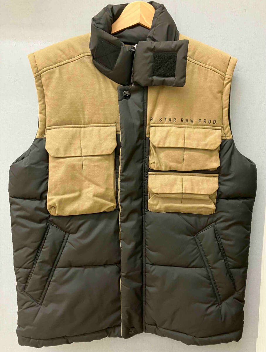G-STAR RAW ジースターロウ メンズ アウター ベスト D22493-D199-6484 ATTAC UTILITY PM VESTB カーキ ブラック Sサイズ