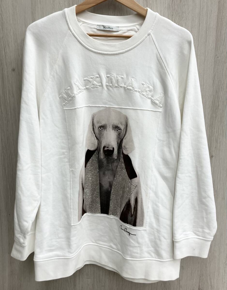 maxmara マックスマーラ　犬スウェット　サイズS 美品 MaxMaraマックスマーラウィリアムヴェグマン犬プリント