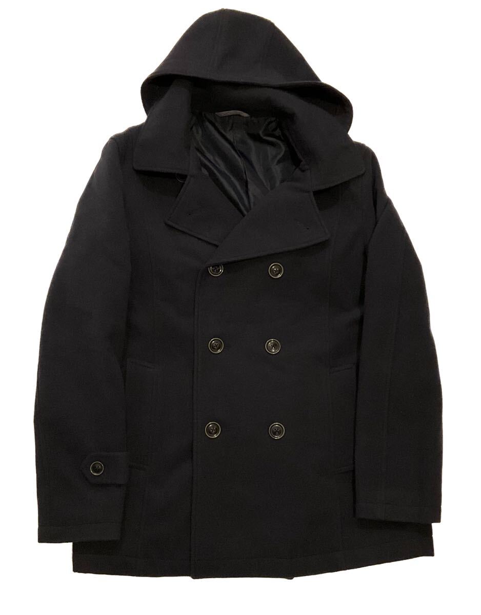 タカキュー　takaQ チェスターコート　 ピーコート Pコート　 黒　XLサイズ_画像1