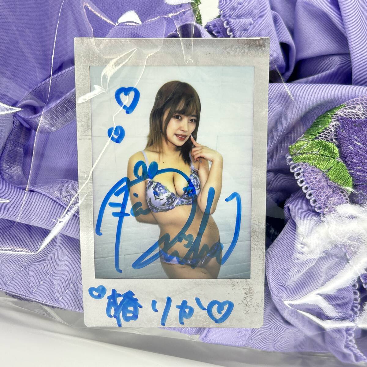 椿りか 直筆サイン チェキ 下著上下セット 検索：つばき りか tsubaki rika Autograph Cheki Photo G_Style_rika f